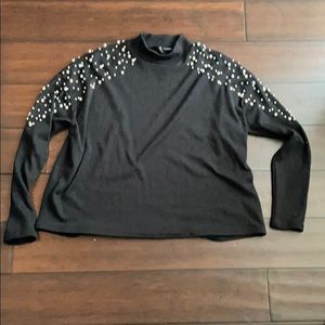 H&M Divided Black Pearl Sweater Small